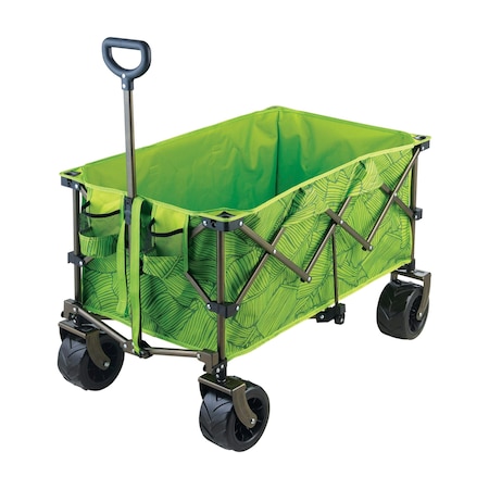 Snow Joe Bliss Hammocks Collapsible Garden CartBeach Wagon w Storage Bag BHW-100-GBL